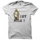 Tee shirt The Big Lebowski got milk blanc