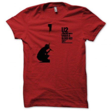 camiseta U2 Under a blood red sky rosso