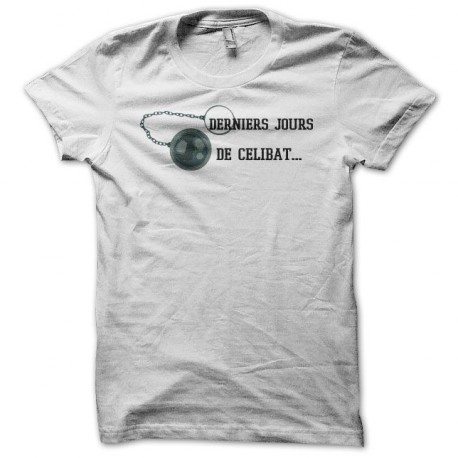 Tee shirt humour parodie mariage boulet prisonnier blanc