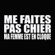 Tee shirt soyez cool avec moi ma femme est enceinte noir
