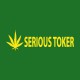 Tee shirt Serious Toker jaune/vert bouteille