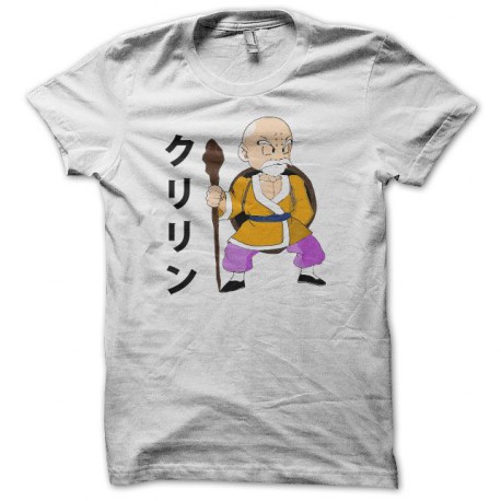 T-shirt Krilin génial クリリン dragon ball white