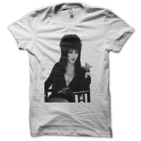 Tee shirt elvira portrait blanc