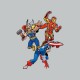 Tee shirt  simpson parodie avengers gris