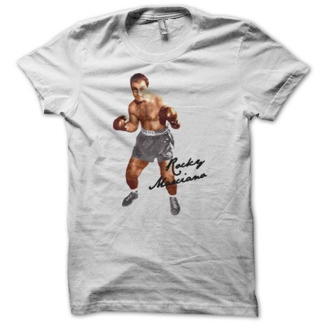 camiseta boxe Rocky Marciano blanco