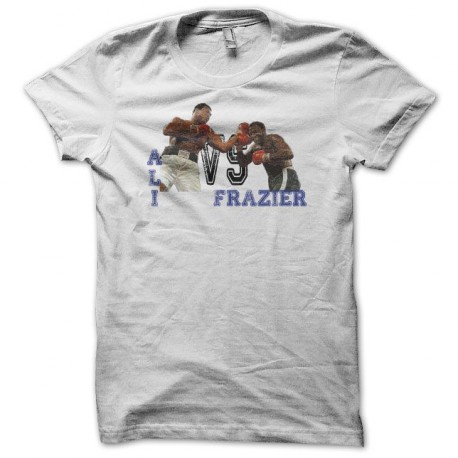 Tee shirt boxe Ali vs Frazier blanc