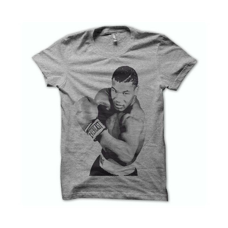 Tee shirt de boxe rare Mike Tyson gris