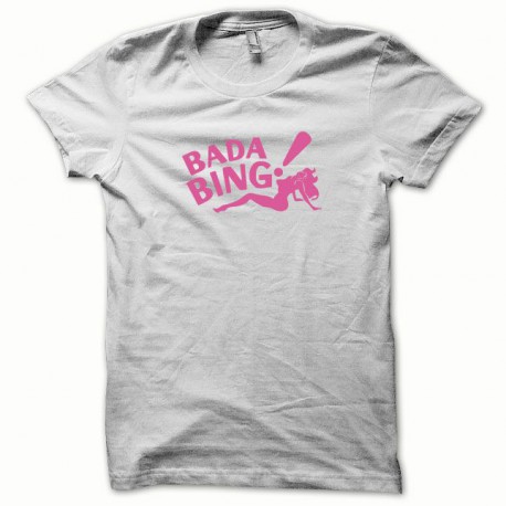 Tee shirt Bada Bing rose/blanc