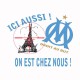 Tee shirt Anti PSG football on est chez nous noir/blanc
