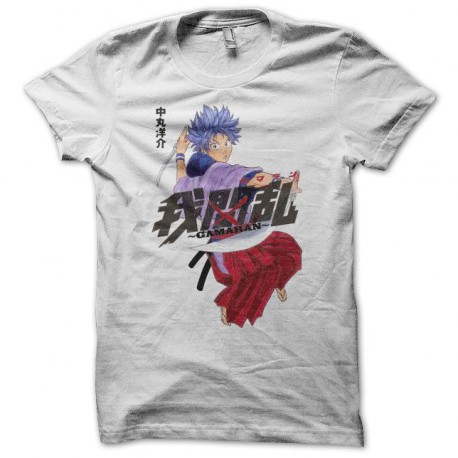 Tee shirt Gamaran 我間乱 blanc