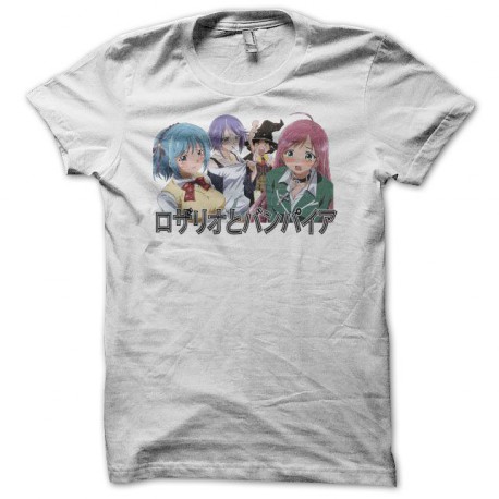 camiseta Rosario + Vampire ロザリオとバンパイア blanco