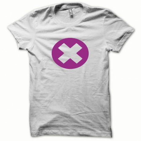 Tee shirt Censure rose/blanc
