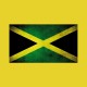 T-shirt flag jamaica vintage yellow