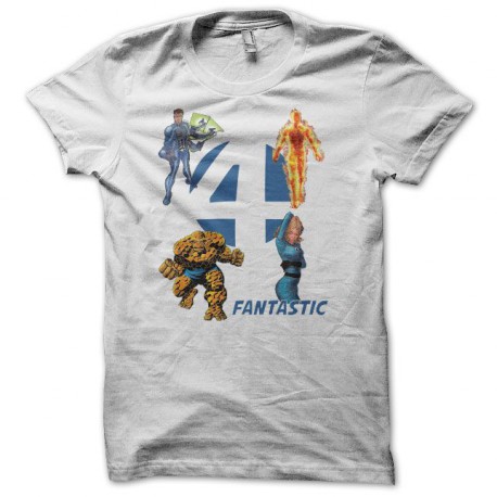 Tee shirt Les Quatre Fantastiques Fantastic Four blanc