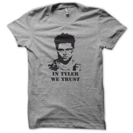 Tee shirt Fight Club in tyler we trust gris