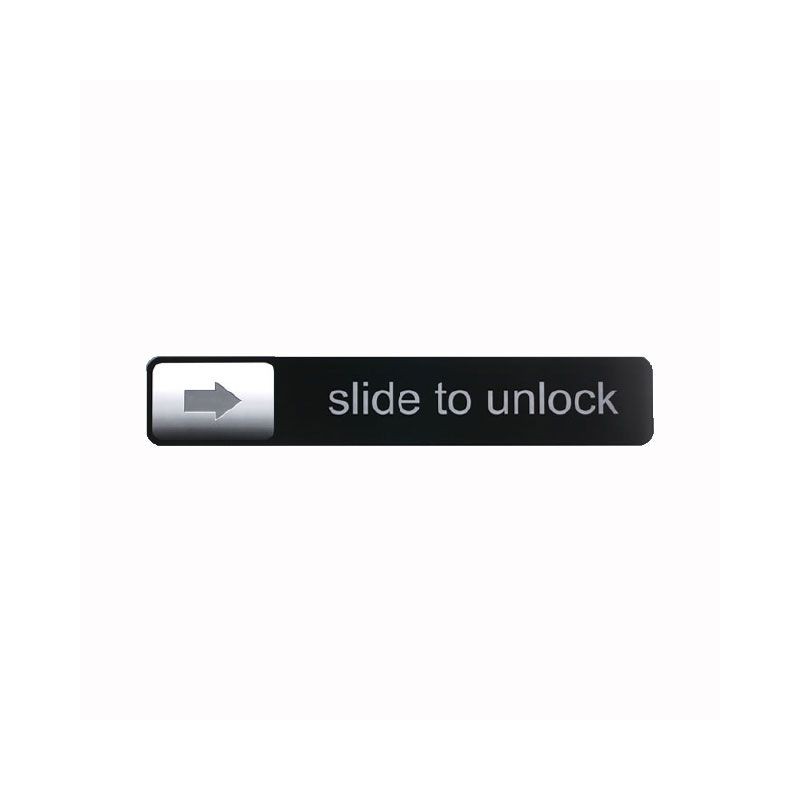 T-shirt slide to unlock parody Apple iphone black on white