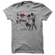 Tee shirt Muay Thai i love muay thai gris