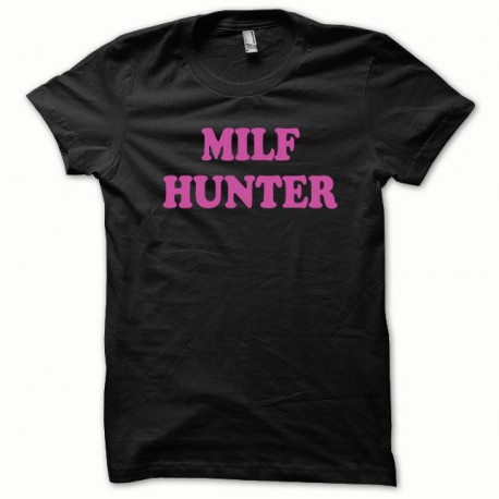 Tee shirt MILF Hunter rose/noir
