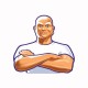 T-shirt Mr Clean white
