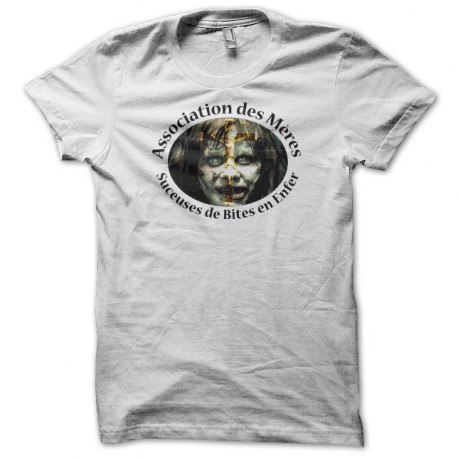Tee shirt parodie L'exorciste Association des Mères suceuses de Bites en Enfer blanc