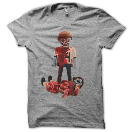 Tee shirt playmobyl zombies gris