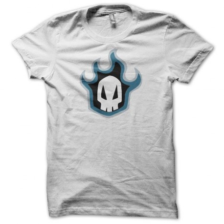 Tee shirt Bleach blue burn skull ブリーチ blanc