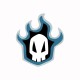 Tee shirt Bleach blue burn skull ブリーチ blanc