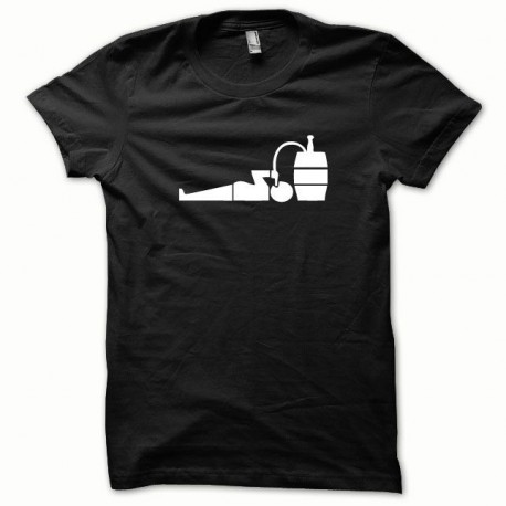 Shirt Barrel of beer white / black