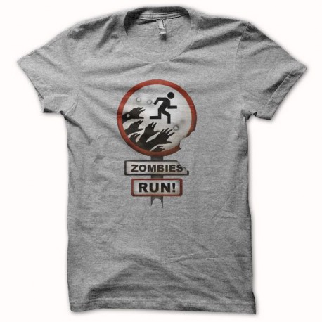 Camiseta zombies run gris