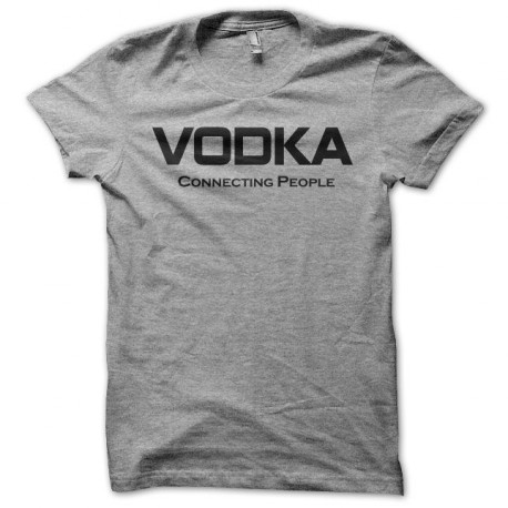Tee shirt Vodka Connecting People noir/gris