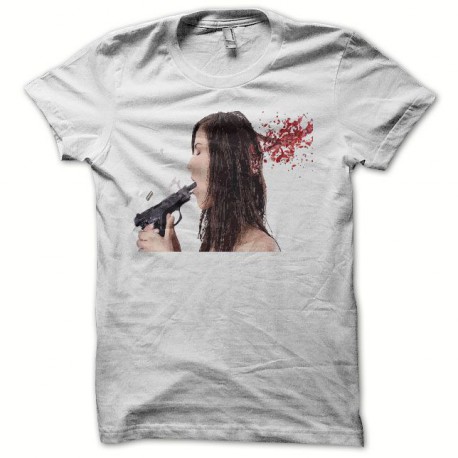 camiseta suicide girl blanco