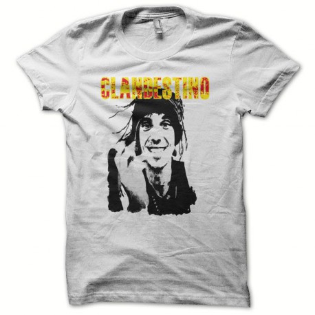 Tee shirt Manu chao clandestino blanc
