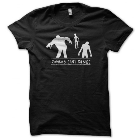 Tee shirt zombies can't dance noir