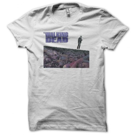 Tee shirt The Walking Dead comics blanc