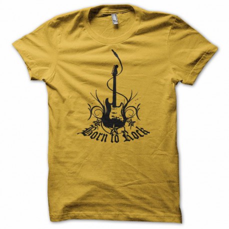 Tee shirt Born to Rock jaune