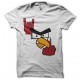 Tee shirt Heavy Metal Fuck Off parodie Angry Birds blanc