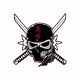 Tee shirt Ninja Skull blanc