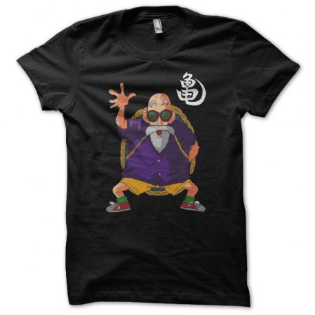 Tee shirt Tortue Géniale Jackie Chun dragon ball noir