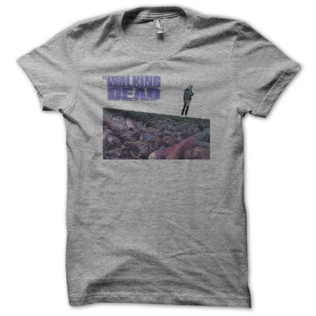 Tee shirt The Walking Dead comics gris