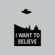 Tee shirt X-files i want to believe noir/gris