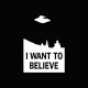 Tee shirt X-files i want to believe blanc/noir