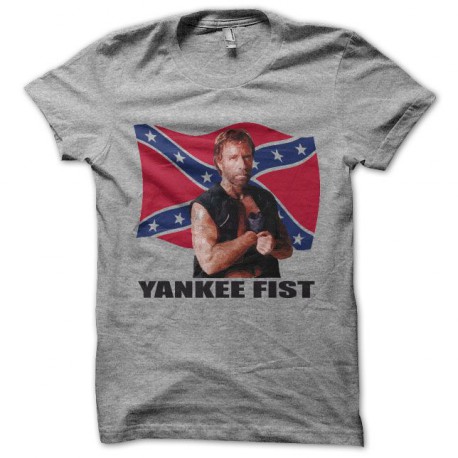 Tee shirt Chuck Norris yankee fist gris