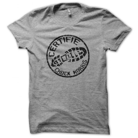 Tee shirt Chuck Norris certifié gris