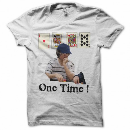 Tee shirt Poker One Time ! blanc