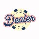 Tee shirt Poker Dealer blanc