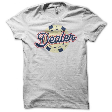 Tee shirt Poker Dealer blanc