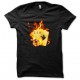 Tee shirt Poker burning game noir