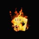 Tee shirt Poker burning game noir