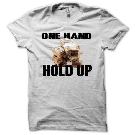 Tee shirt Poker one hand hold up blanc
