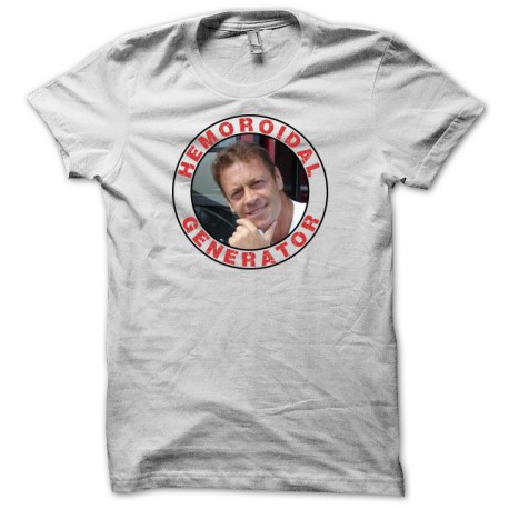 camiseta Hemoroidal Generator parodia Rocco Siffredi blanco